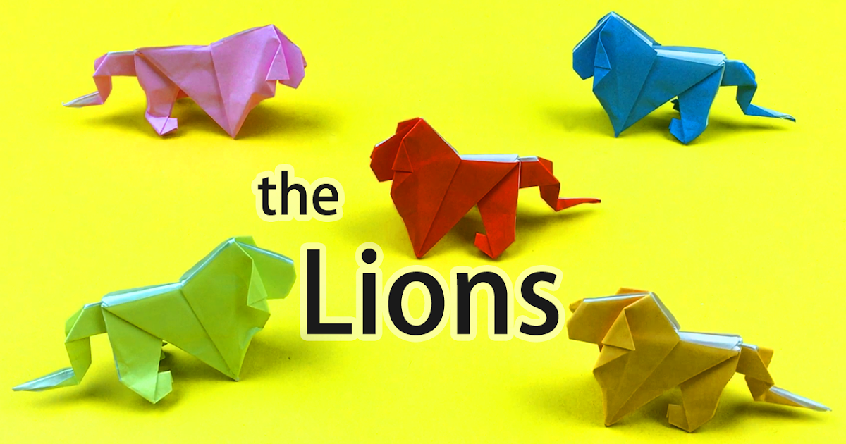 How to Make an Origami Lion Fold a Simple Paper Lions EP.1 (พับสิงโต