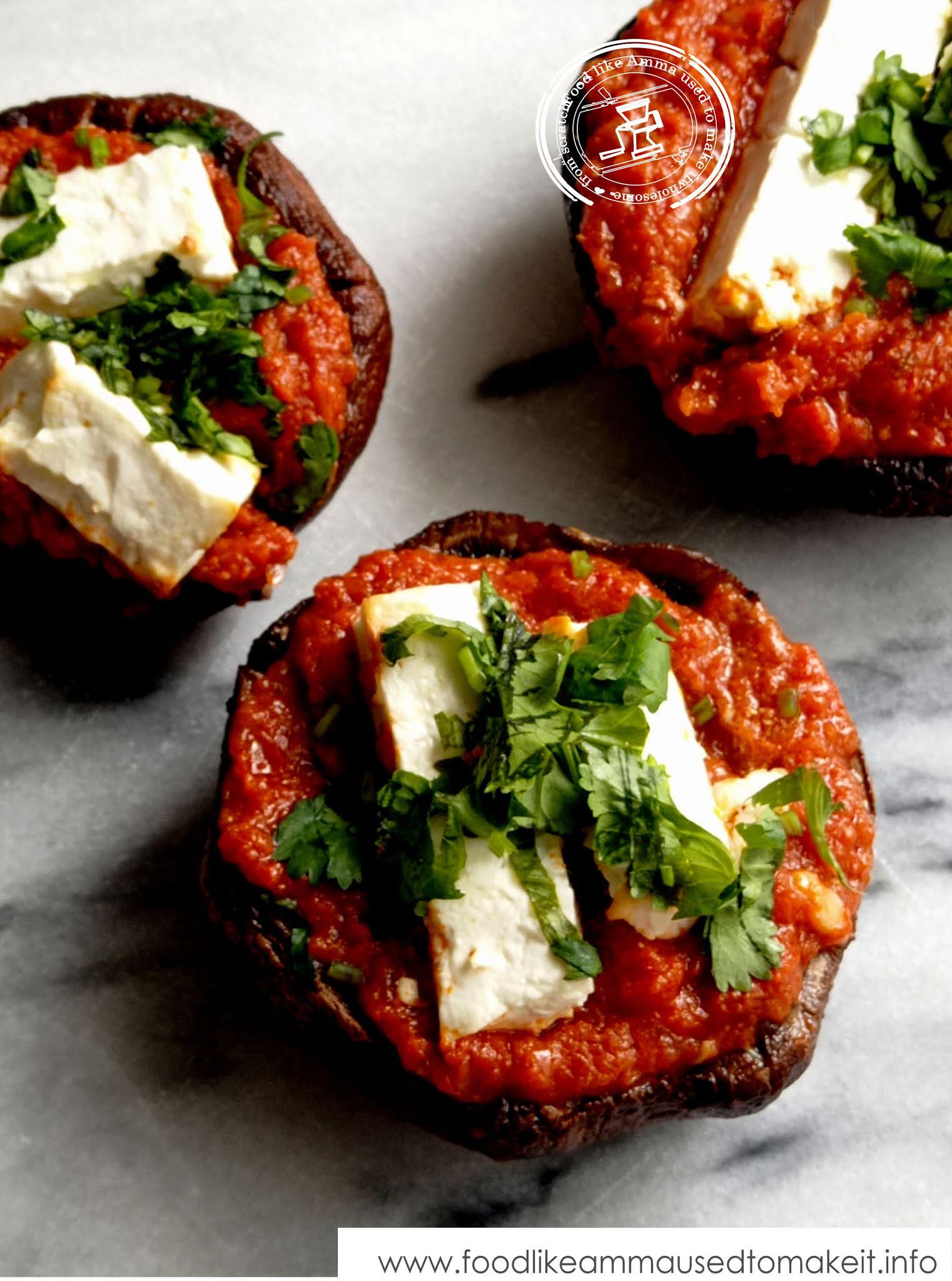 Chutney and Cheese Stuffed Portobello Mushrooms Chutney and Cheese Stuffed Portobello Mushrooms