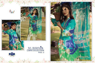 Shree Fab Alzohaib Lawn collection vol 2 pakistani Suits