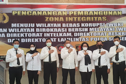 Dit Intelkam Polda Sulsel Gelar Pencanangan Pembangunan Zona Integritas menuju Wilayah Bebas Korupsi (WBK) dan Wilayah Birokrasi Bersih Melayani (WBBM)