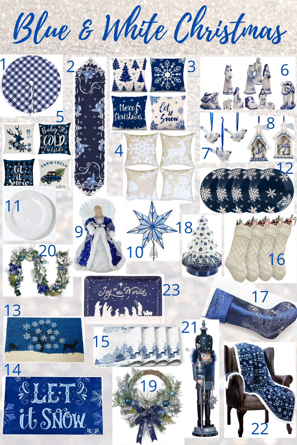 Blue & White Christmas
