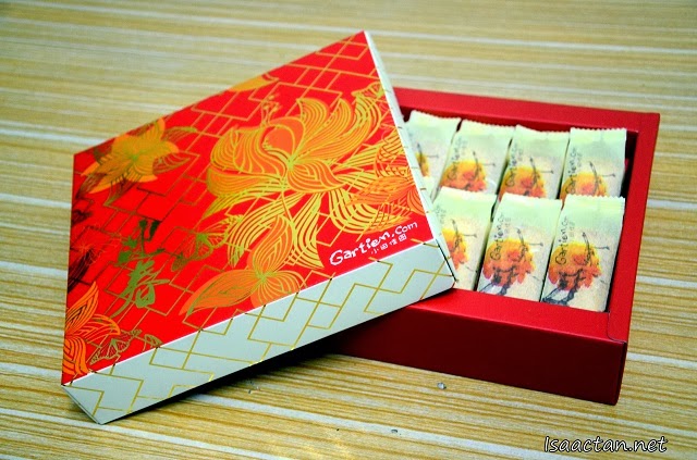 Each pineapple cake is individually packed to retain its freshness