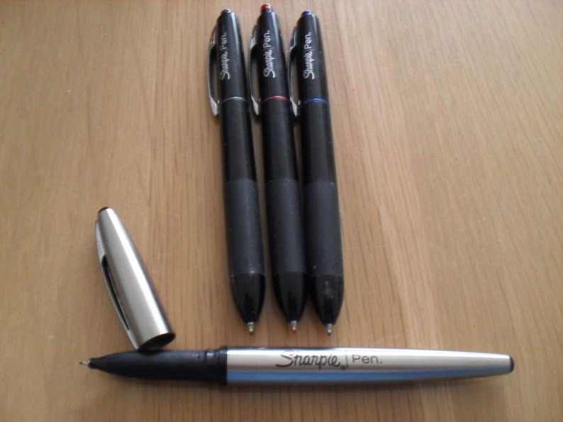 pensetc Sharpie¦Pen Retractable x 3 and the Stainless Steel