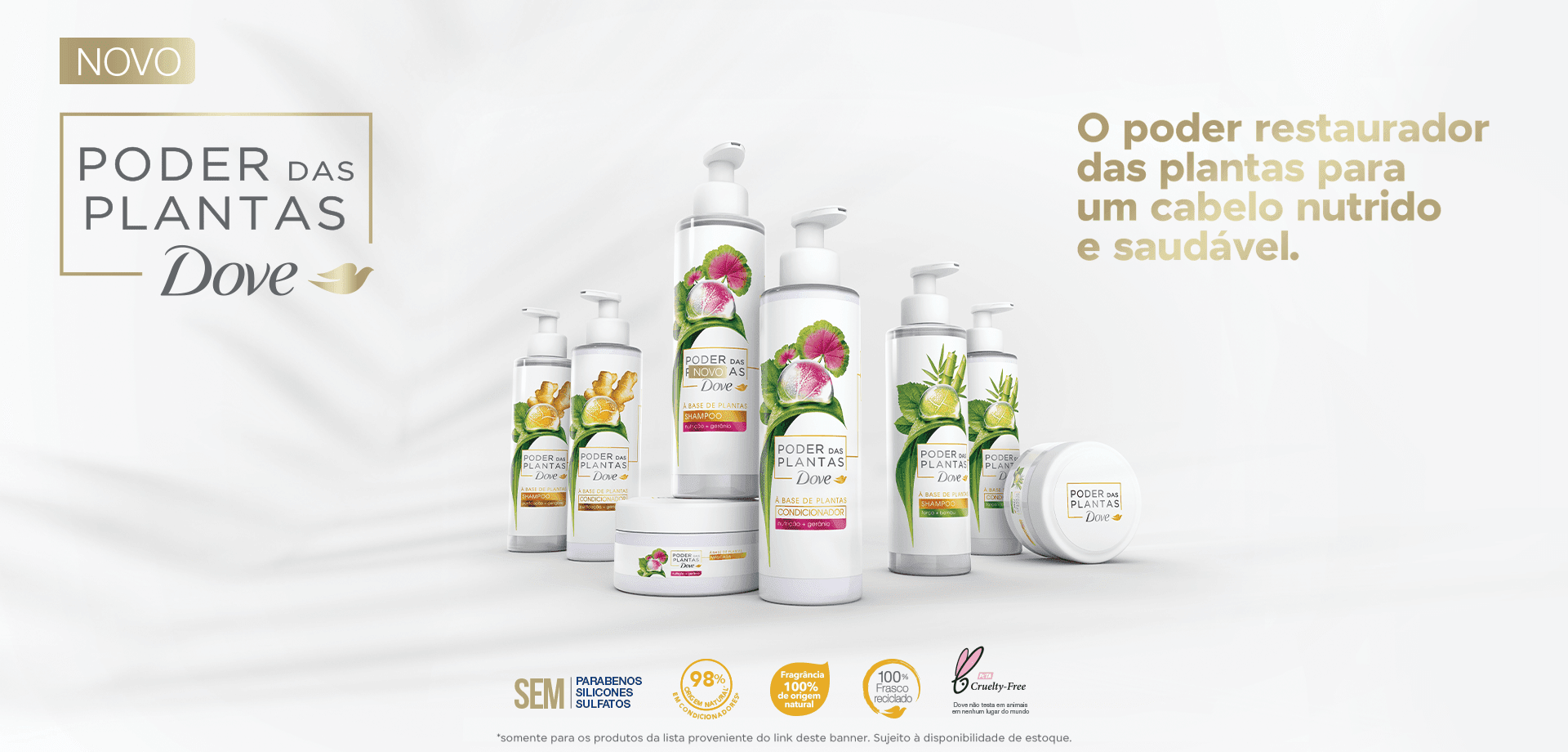 RESENHA LINHA DOVE PODER DAS PLANTAS NUTRIÇÃO + GERÂNIO Carolina