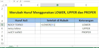 Cara Merubah Huruf Kecil Menjadi Huruf Besar di Excel dengan Keyboard