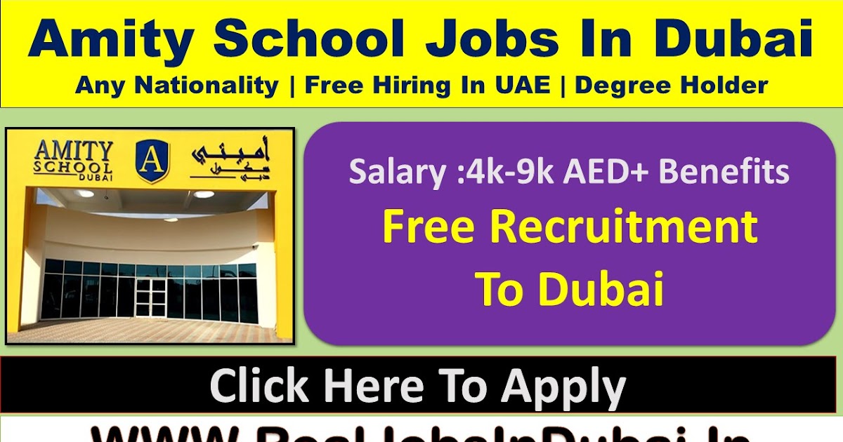 Amity School Dubai Hiring Staff In UAE 2021
