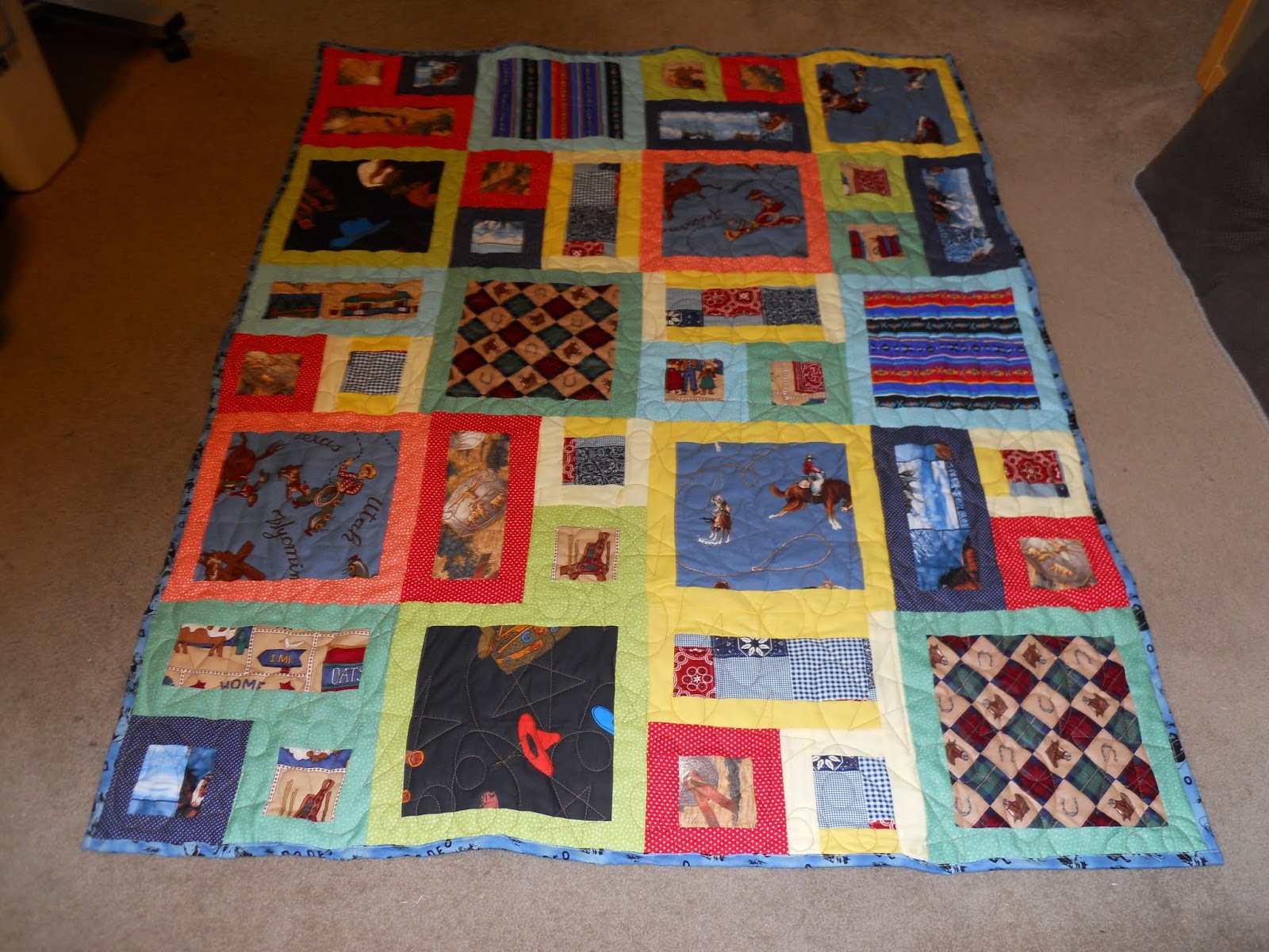 Quilter Jan Project Linus two quilts
