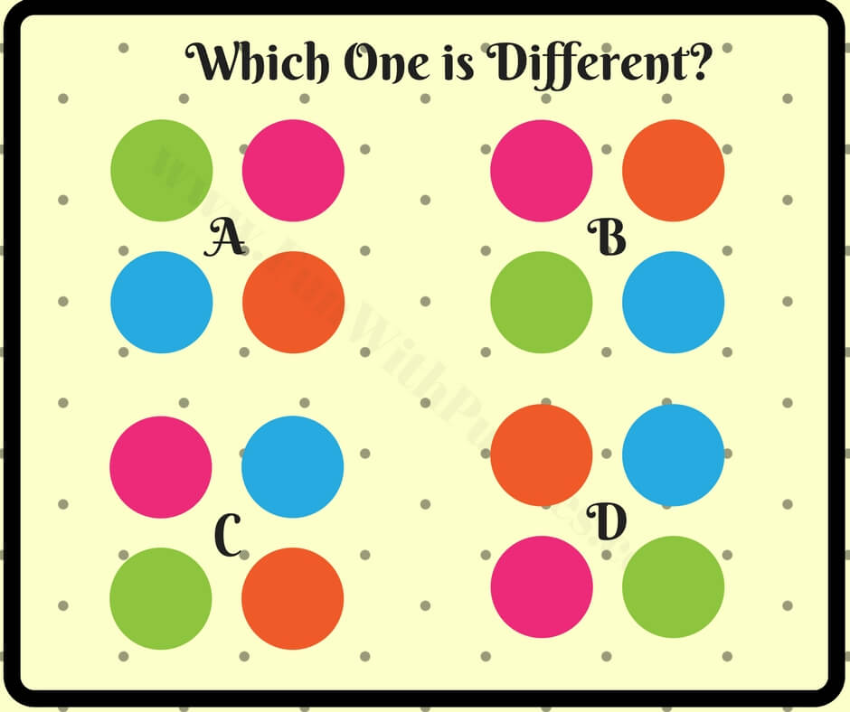 Odd One Out Picture Brain Teasers For Kids With Answers