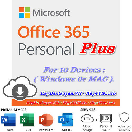 Mua bán key bản quyền Office 365 Pro Plus 10 PC trọn đời Full 32 Bit