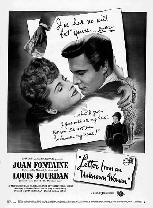 Lettres D Amour D Un Inconnu Streaming Regarder Lettre d'une inconnue 1948 Film Entier Gratuitement - Film
