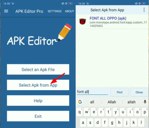 APK Editor Font All Oppo