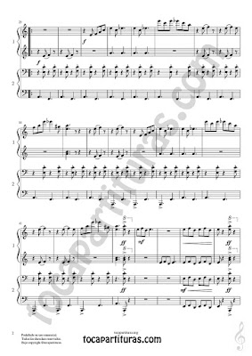 Hoja 2 de 9 Partitura del Clásico de Disney Dumpo para Piano a cuatro manos Pink Elephants on parade  Four Hands Sheet Music for Piano / Pianists