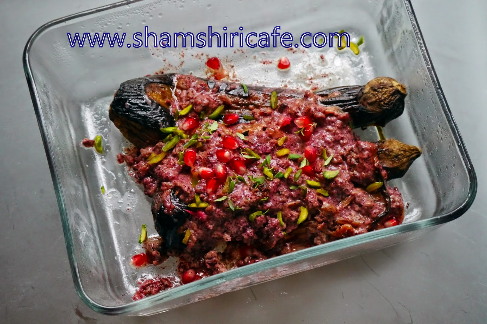 Roasted eggplant with sumac sausage gravy