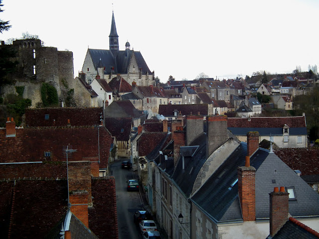 View of Montrésor with church, Indre et Loire, France. Photo by Loire Valley Time Travel.