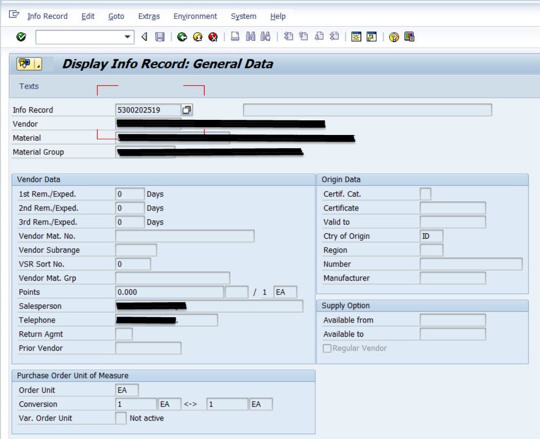 Change and Display Info Record in SAP ME12 and ME13 Jho 347