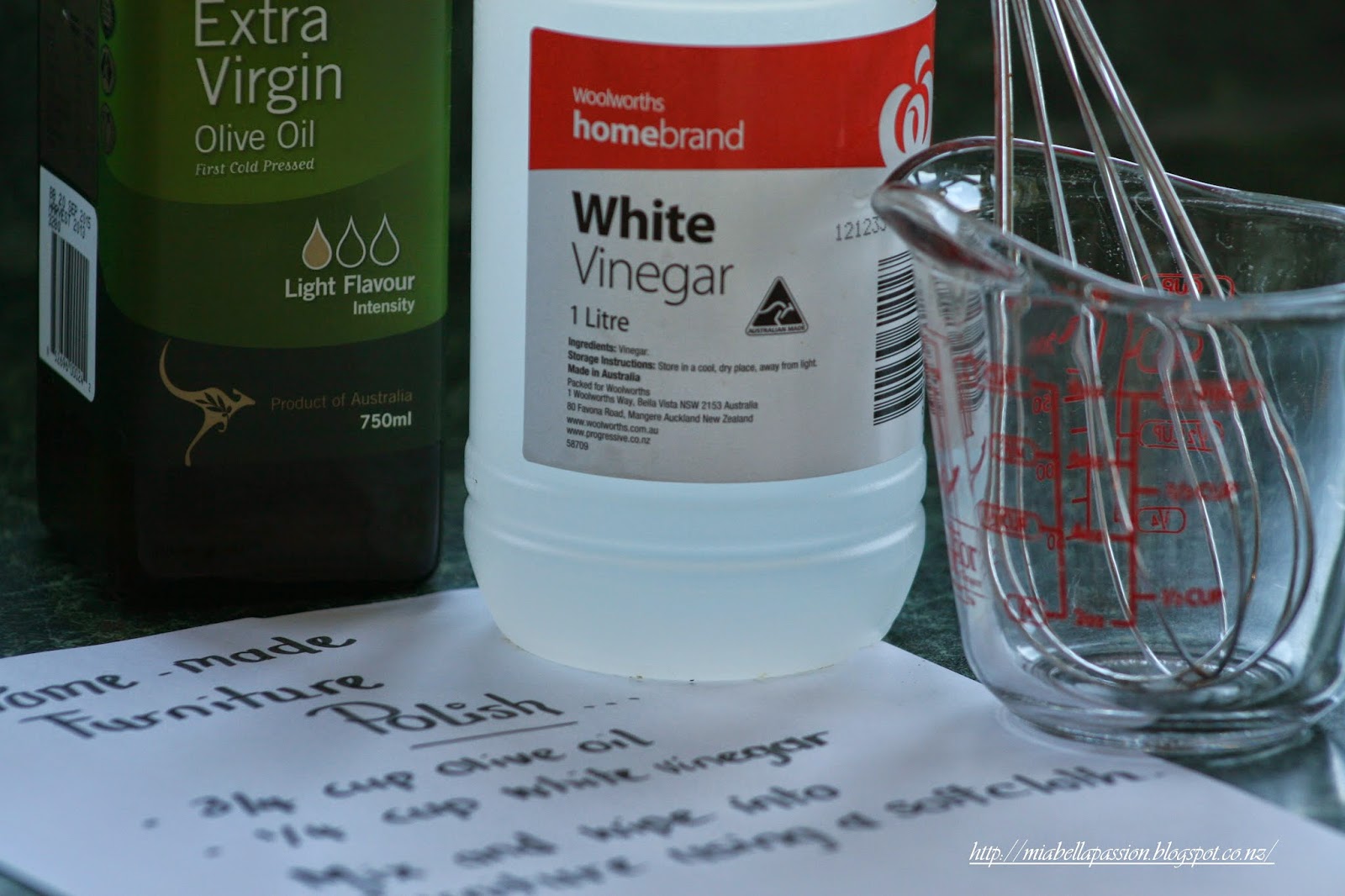 Mia Bella Passions Olive Oil & White Vinegar Furniture Polish...