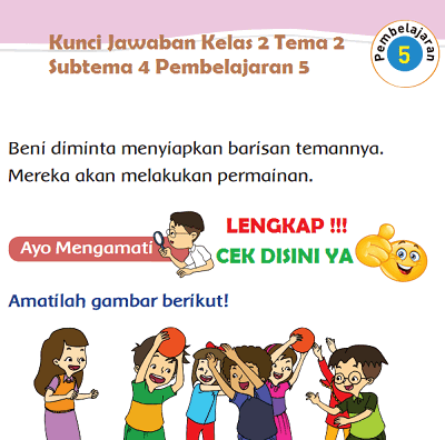 Materi dan tugas kelas 2 sd tema 1 subtema 4 pembelajaran 5