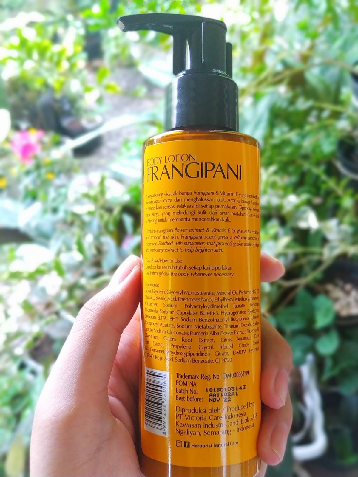 Review Herborist Frangipani Body Lotion