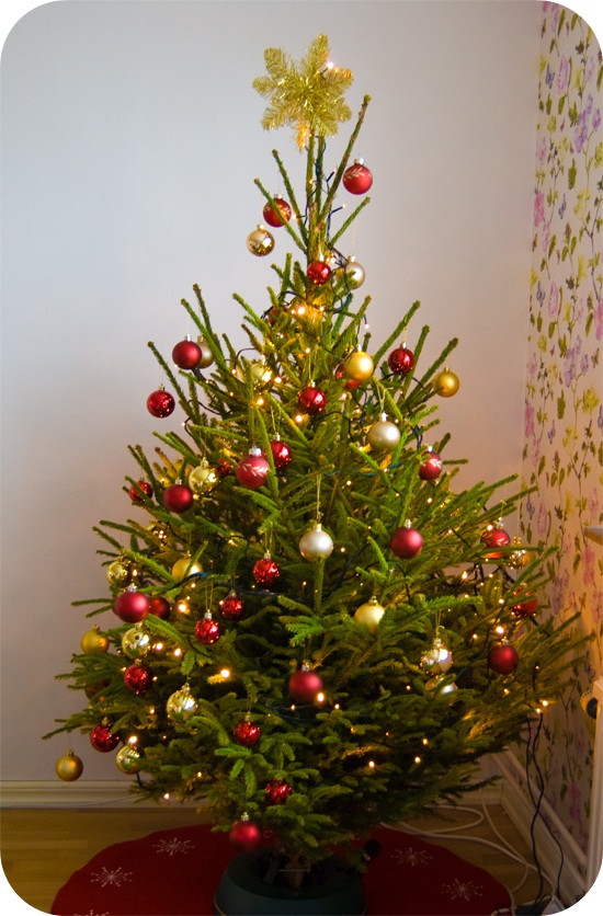 Gardiner Praliner Årets julgran pyntad och klar