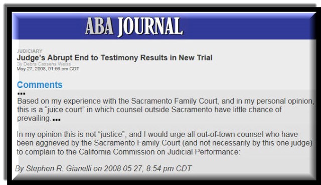 Corruption Sacramento Judicial Misconduct – California Commission on Judicial Performance Director Victoria B. Henley Chief Counsel – Government Misconduct – California State Auditor Elaine Howle Bureau of State Audits - 3rd District Court of Appeal Sacramento Justice Jonathan Renner – Justice Andrea Lynn Koch – Justice Louis Mauro – Justice Harry Hull Jr. – Justice Arthur Scotland - Justice Elena Duarte – Justice Kathleen Butz – Justice George Nicholson – Justice William Murray Jr. – Justice Ronald Robie – Justice Cole Blease – Justice Vance Raye Third District Appellate Court Sacramento  