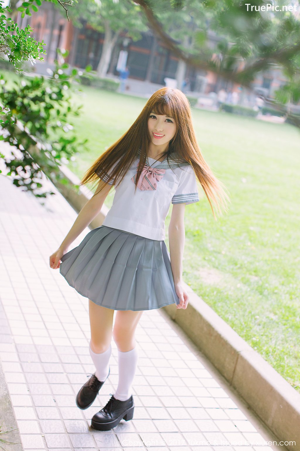Image-Tukmo-Vol-094-Model-Zhao-Nai-Ying-赵乃莹-Lovely-School-Girl-With-Student-Uniform-TruePic.net- Picture-16