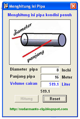 Berbagi Walau Sebulir Padi Menghitung Volume Pipa Pada Kondisi Penuh