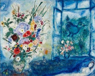Flores delante de la ventana 1959, Marc Chagall