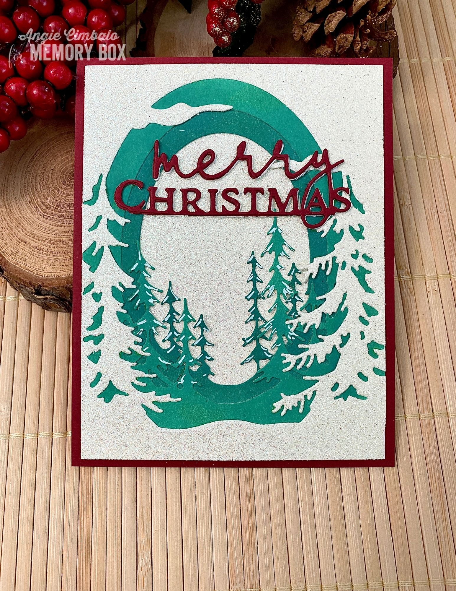 Cimbacreativefun: Merry Christmas Card with Memory Box Die