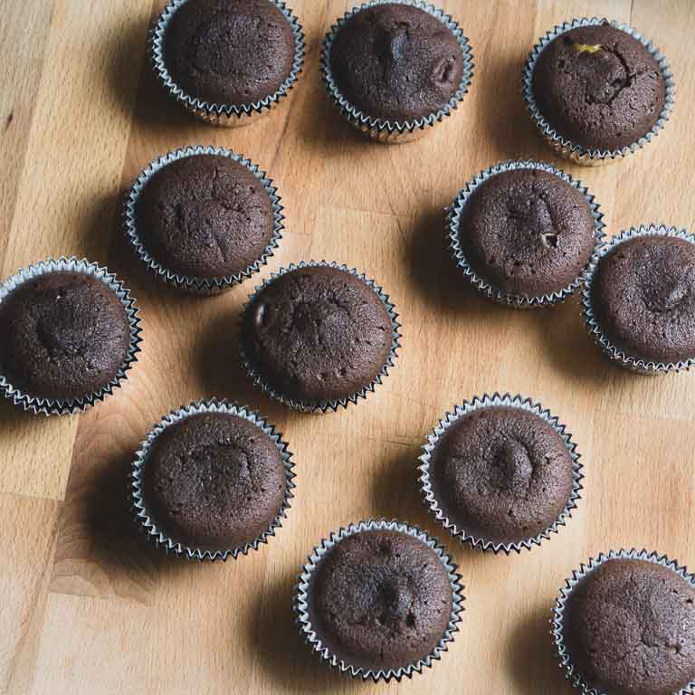Brownie and white chocolate cheesecake cupcake | in happenstance
