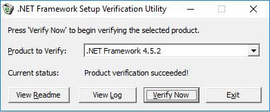 .NET Framework Setup Vertification Utility .NET Framework Setup Vertification Utility