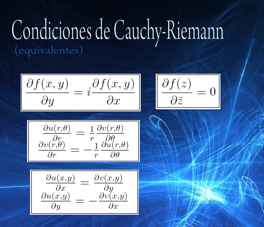Funciones Holomorfas y Ecuaciones de CauchyRiemann
