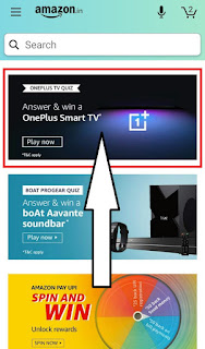 Amazon OnePlus TV Quiz - Win OnePlus TV