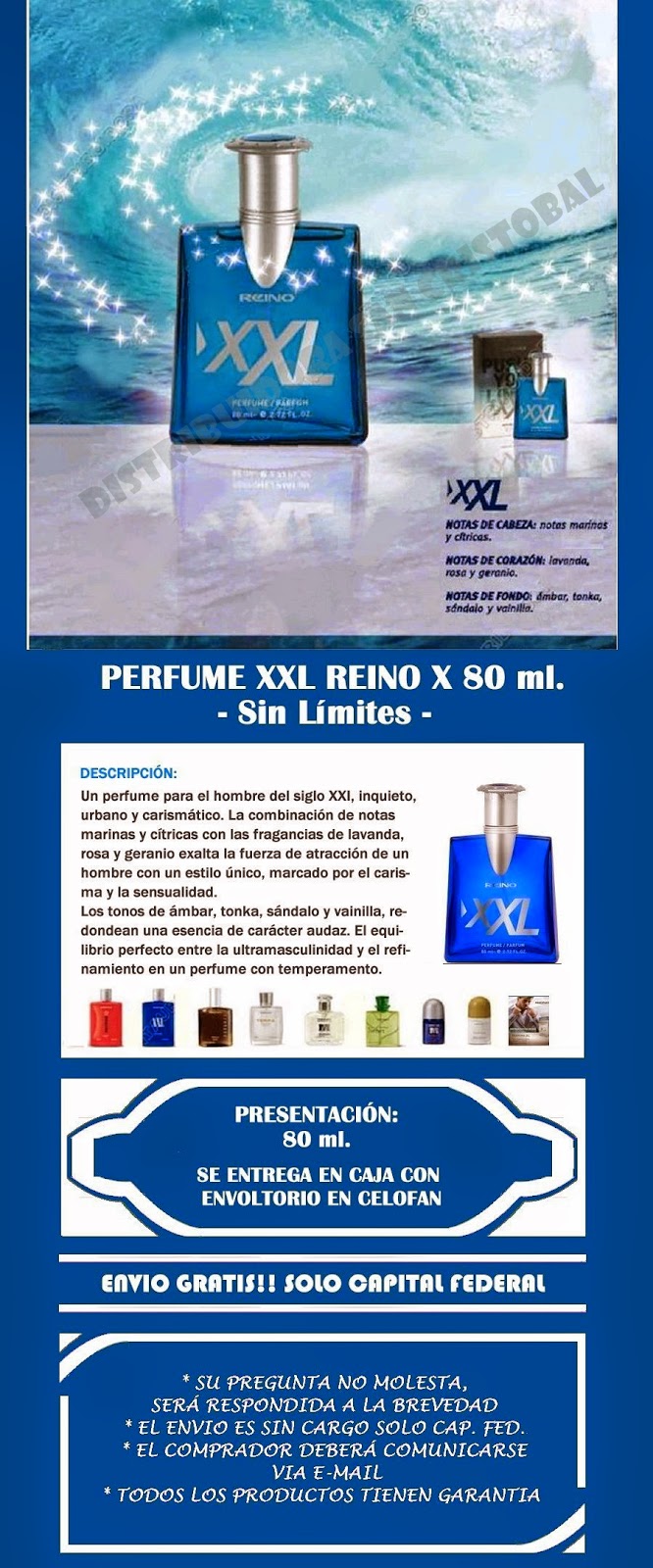 Herbalife Batidos Nutricional Mix Perfume XXL Reino x 80 ml. Sin LImites