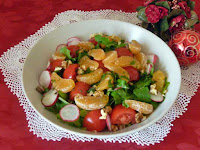 Μικτή σαλάτα με ρόκα κλεμεντίνες και καρύδια - by https://syntages-faghtwn.blogspot.gr