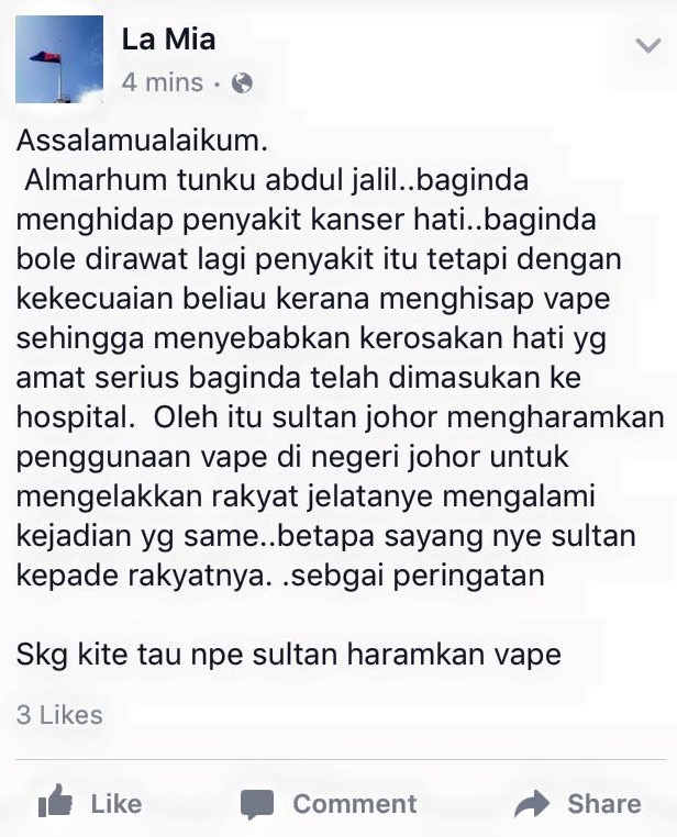 punca sebenar johor haramkan vape kerana kecuaian almarhum tunkupunca sebenar johor haramkan vape kerana kecuaian almarhum tunku abdul jalil hisap vape?
