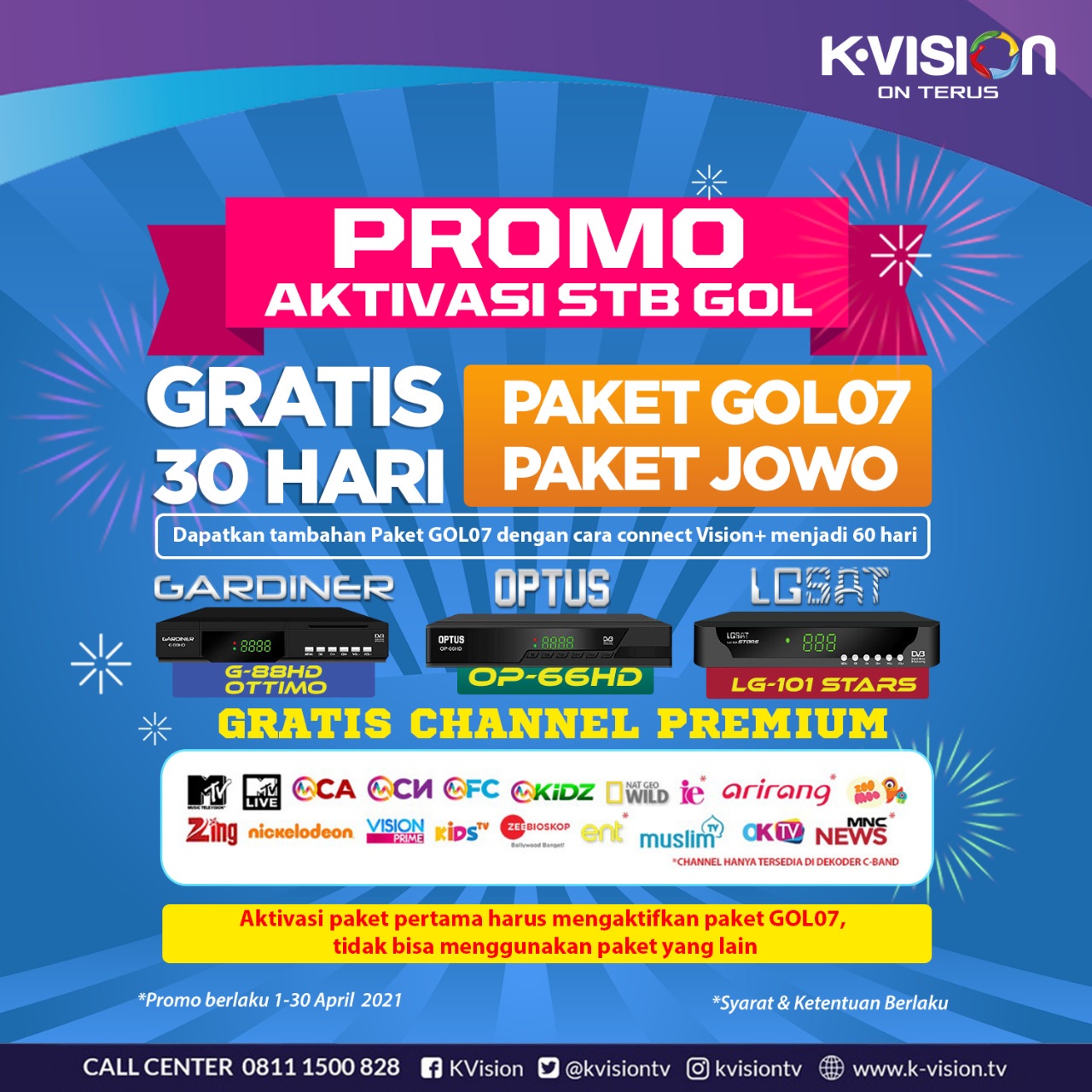 Parabola Salatiga PROMO KVISION APRIL 2021 & CARA PEMBELIAN VOUCHER