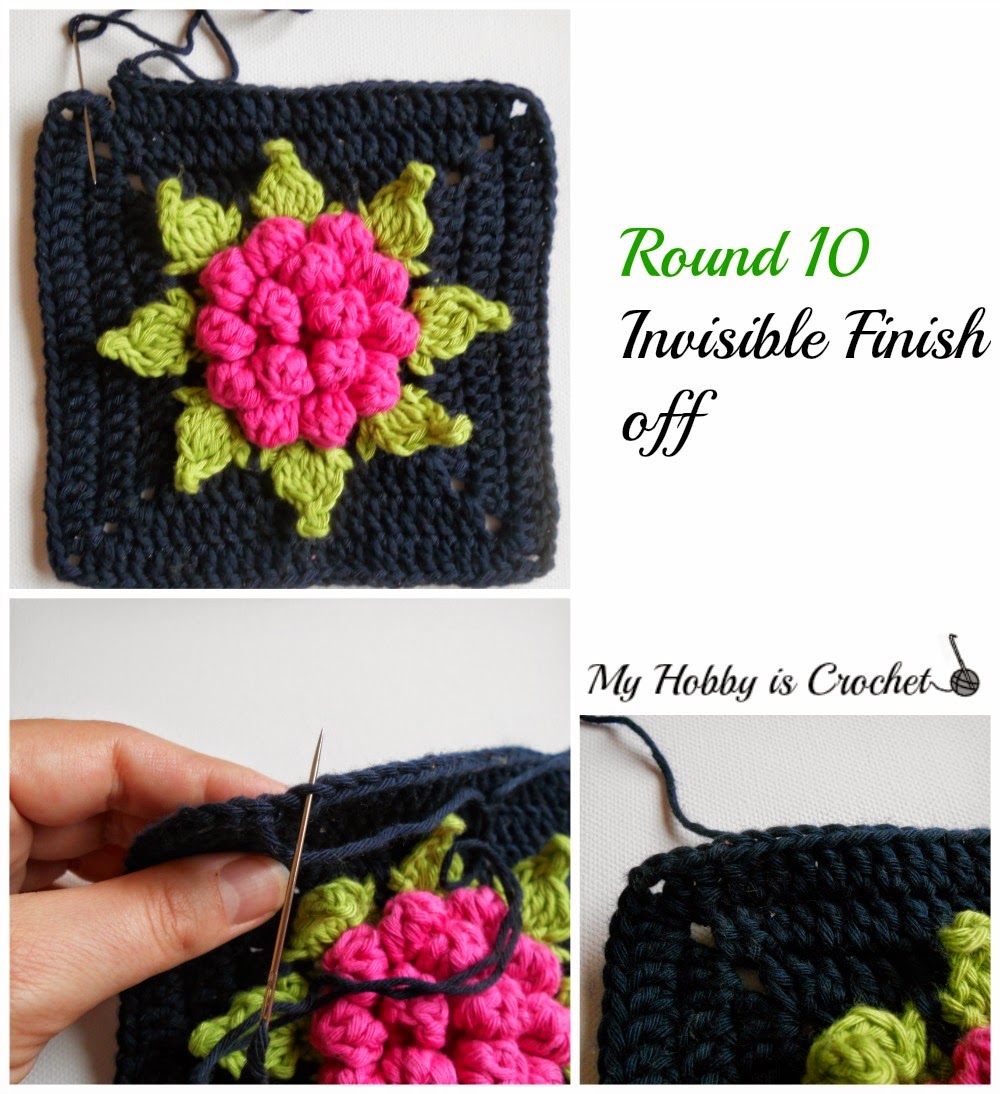 Majestic Bloom Granny Square -  Free Crochet Pattern with Tutorial on myhobbyiscrochet.com
