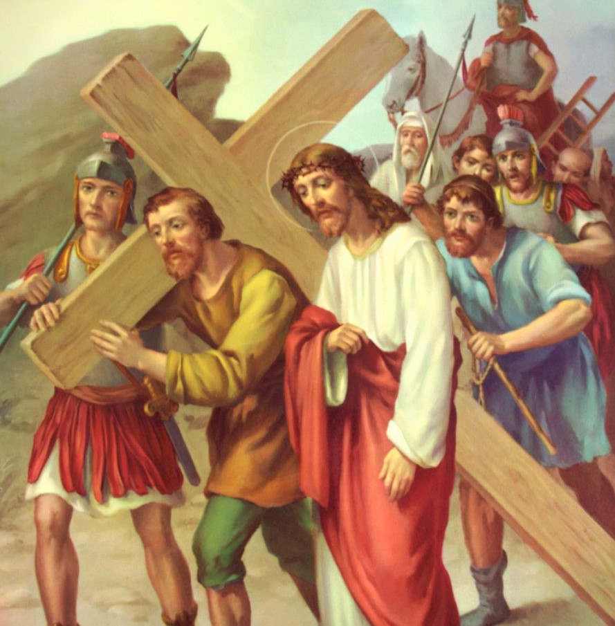 The Fifth Station Simon Helps Jesus Carry The Cross