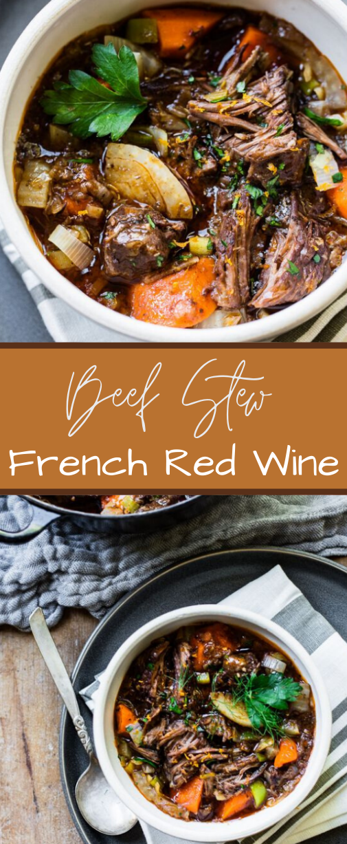 SLOWCOOKED FRENCH BEEF STEW WITH RED WINE appetizers snacks 