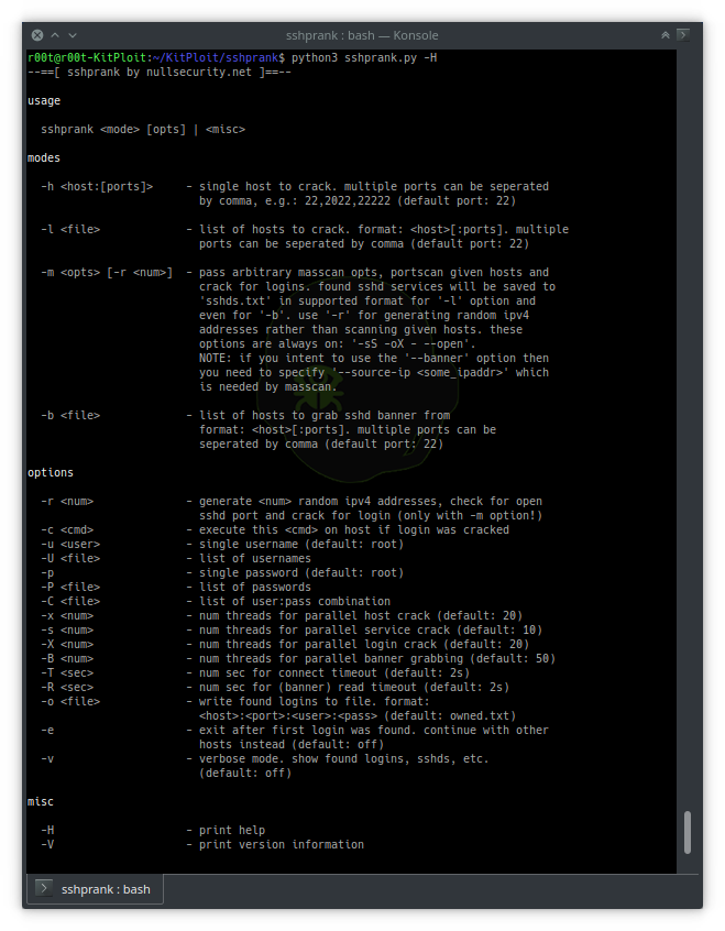 Sshprank A Fast SSH MassScanner, Login Cracker And Banner Grabber
