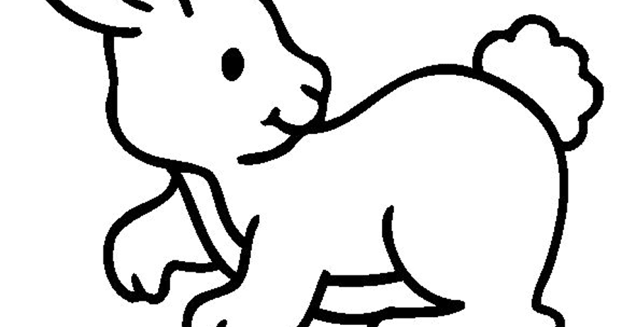 gambar mewarnai hewan hitam putih kelinci