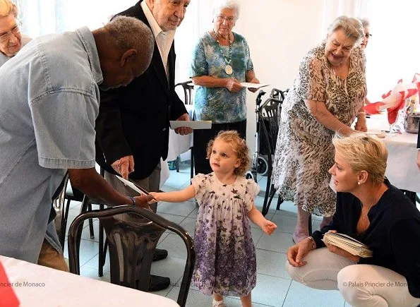 Princess Charlene, Princess Gabriella and Prince Jacques visited the Bellando de Castro home of Hector Otto Foundation