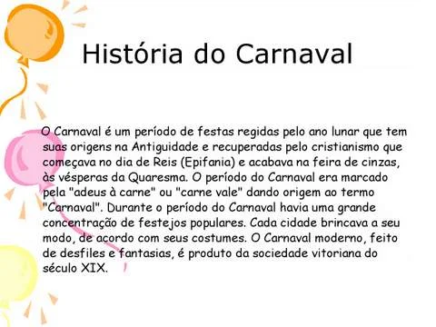 Historia do Carnaval