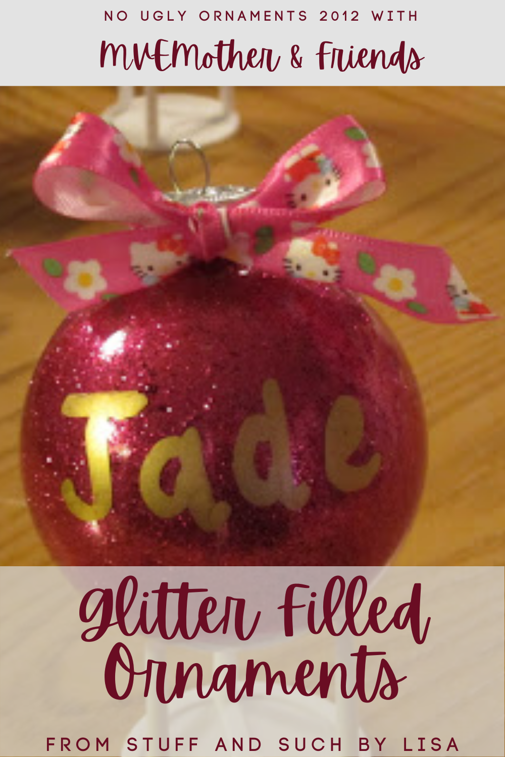 *NUO* Glitter Filled Glass Ornaments