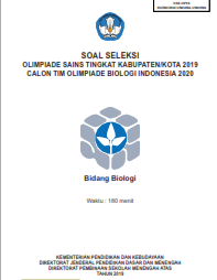 Donwload Soal Osn Biologi Tahun 2019 Tingkat Kabupaten Kota Pdf Juara Pendidikan