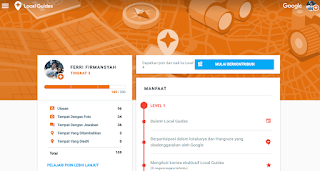 Peringkat (Level) di Google Local Guide