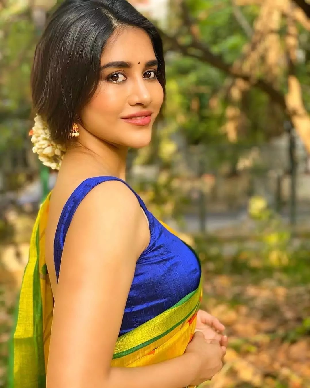 nabha-natesh-in-yellow-saree nabha-natesh-in-yellow-saree