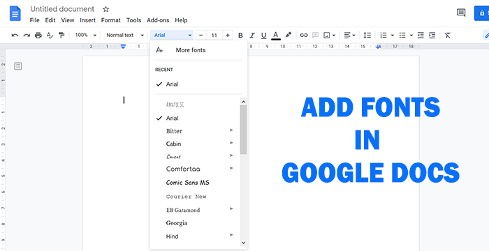 Tambahkan Font di Google Documents