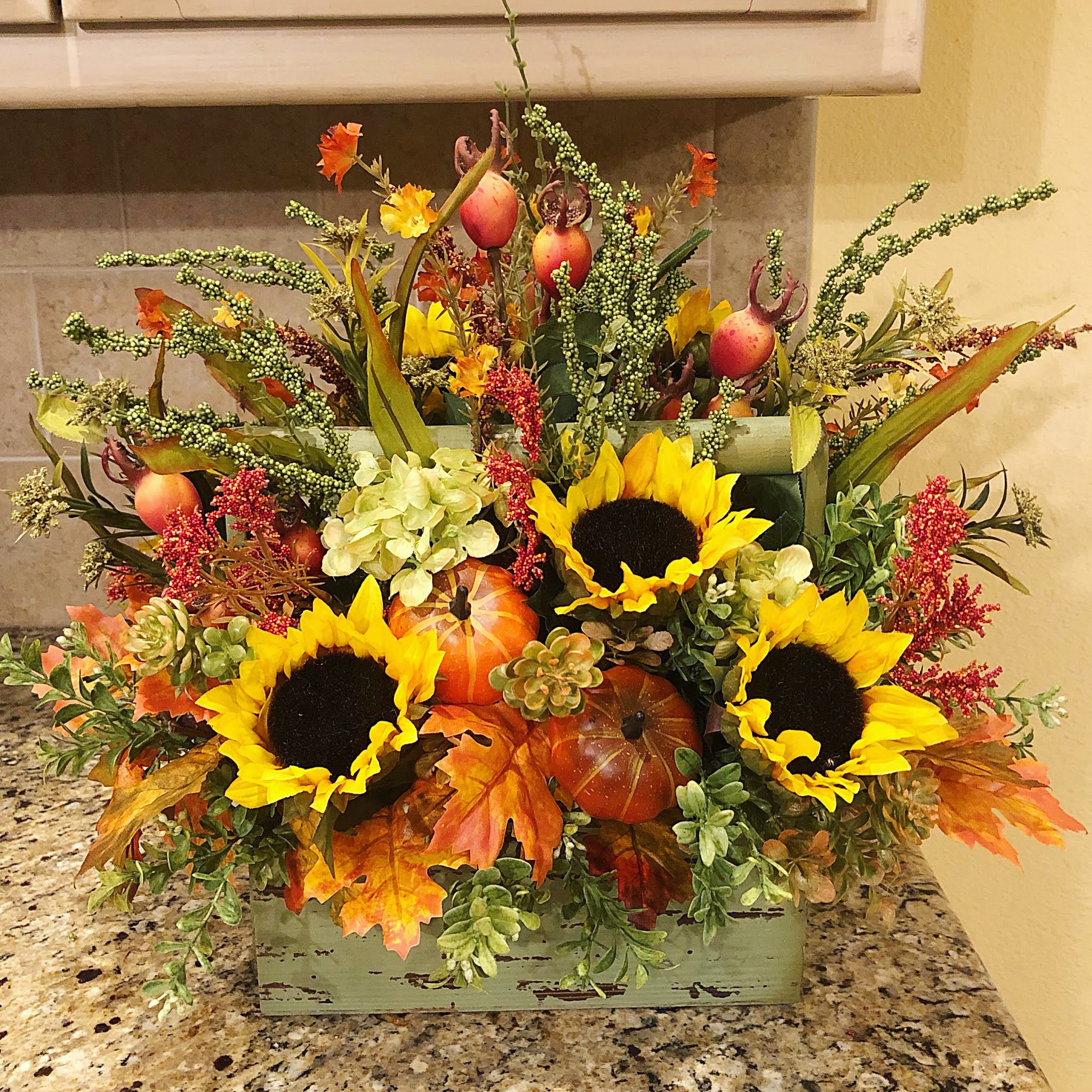 Kristen's Creations Autumn Sunflower Arrangement