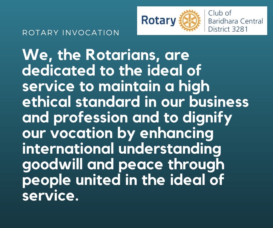 Rotary Club of Baridhara Central (RCBC) Rotary Invocation
